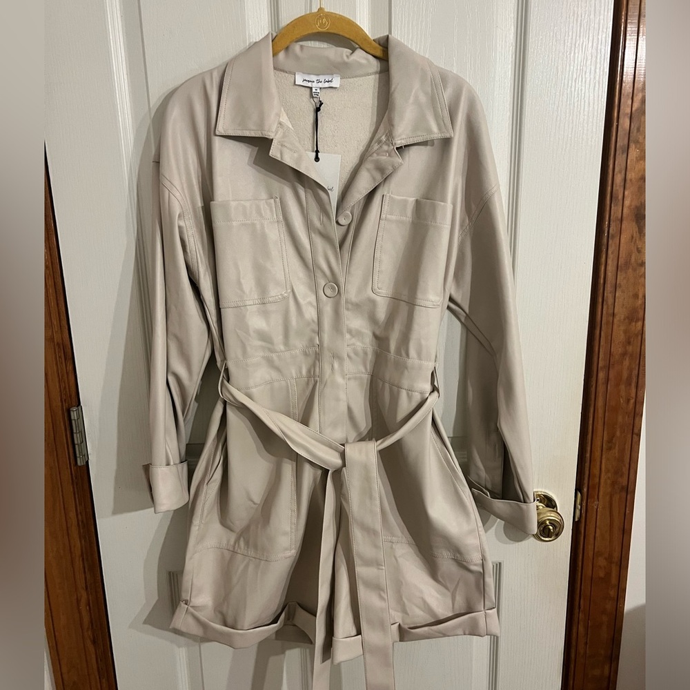 Jacquie the Label Faux Leather Jumpsuit